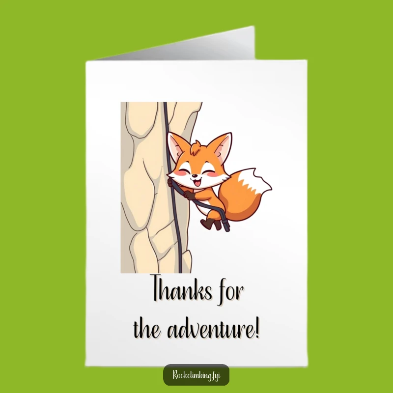 Free Printable Fox Thank You Card: Rappelling Gratitude, Downloadable Appreciation!
