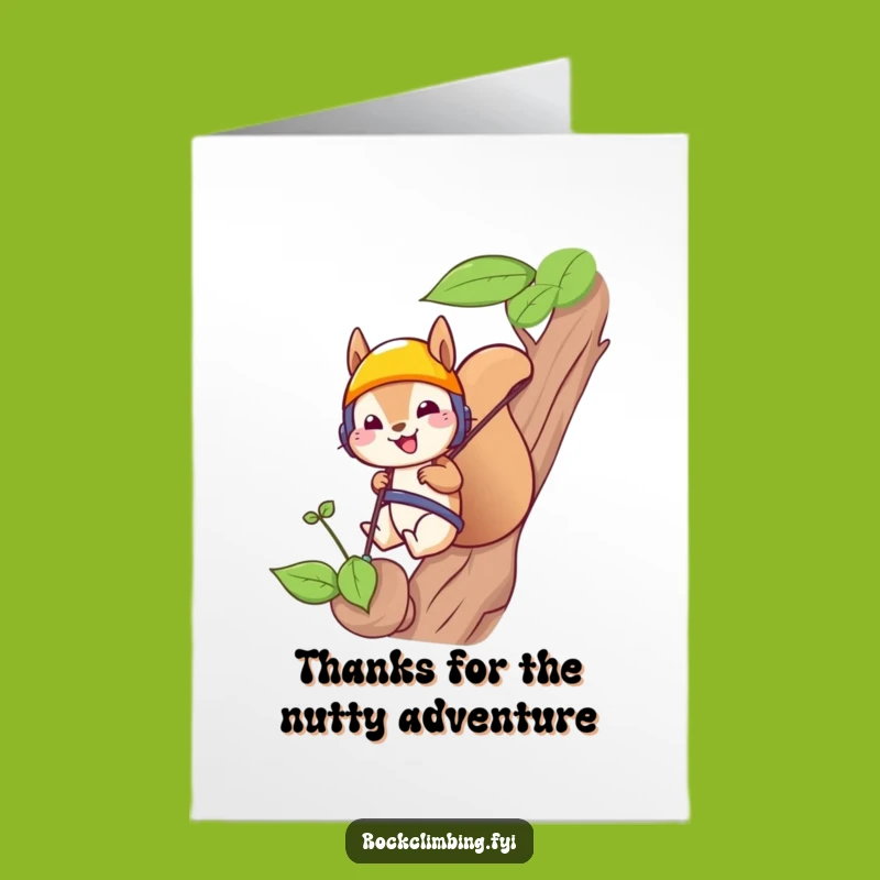 Adventurous Squirrel Free Printable Thank You Card - Funny Downloadable