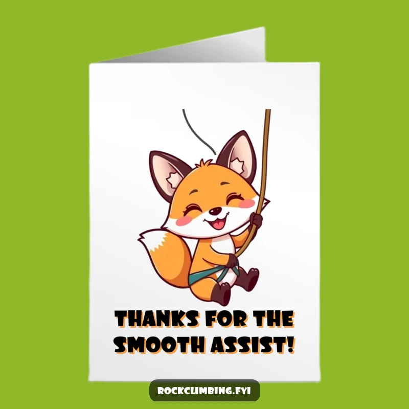 Free Printable Thank You Card: Fox's Grateful Descent - Downloadable Thanks!