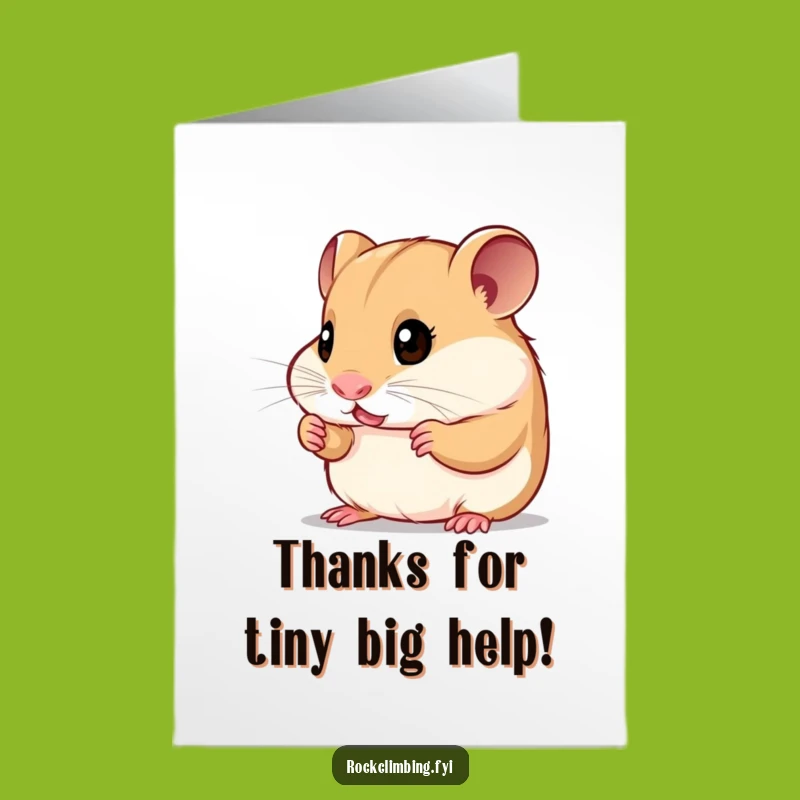 Free Printable Hamster Thank You Card: Funny Downloadable Gift for Tiny Favors