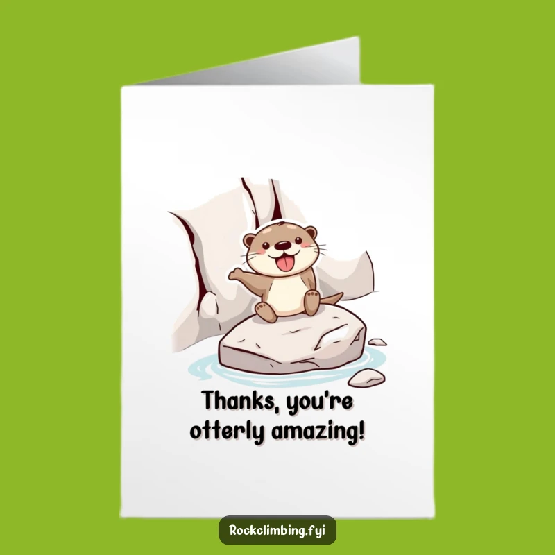 Free Printable Thank You Card: Joyful Otter's Smooth Thanks - Downloadable Gift