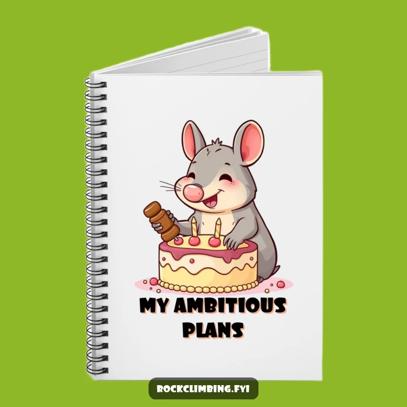 Funny Aardvark Cake Expedition Notebook: Map Your Ambitious Plans!