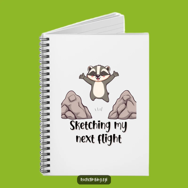 Funny Brave Badger Leaping Notebook - Journal Your Adventures Hilariously