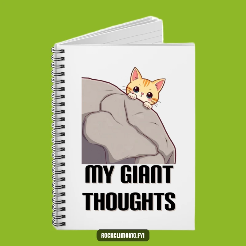 Funny Curious Cat Boulder Notebook - Hilarious Journal for Explorers