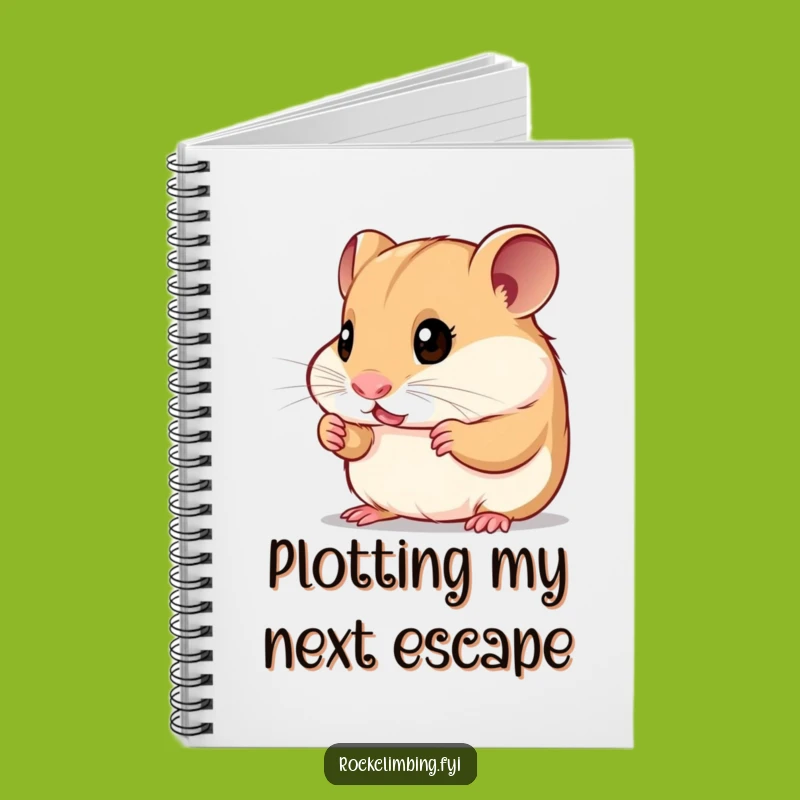 Funny Curious Hamster Climber Notebook - Jot Down Your Tiny Adventures