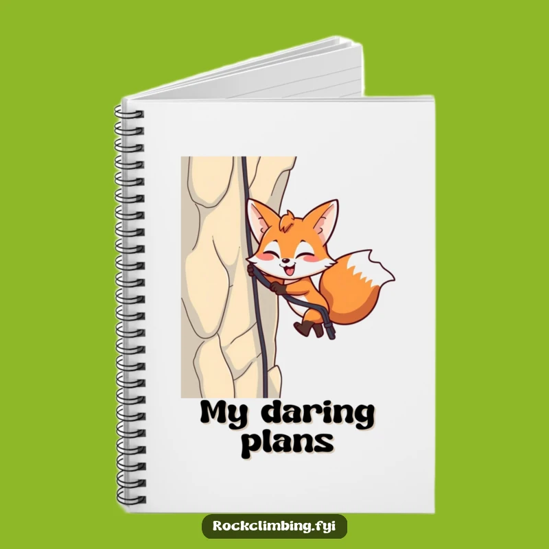 Funny Fox Rappelling Notebook: Energetic Ideas, Perfect Adventure Gift!