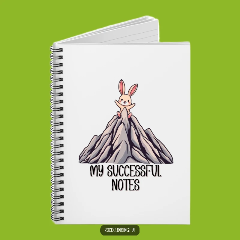 Funny Rabbit Summit Notebook - Lined Adventure Journal, Gift