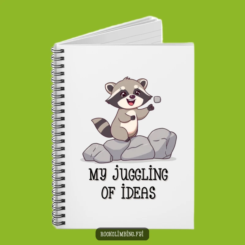 Funny Raccoon Notebook: Hilarious Journal for Playful Souls and Climbers