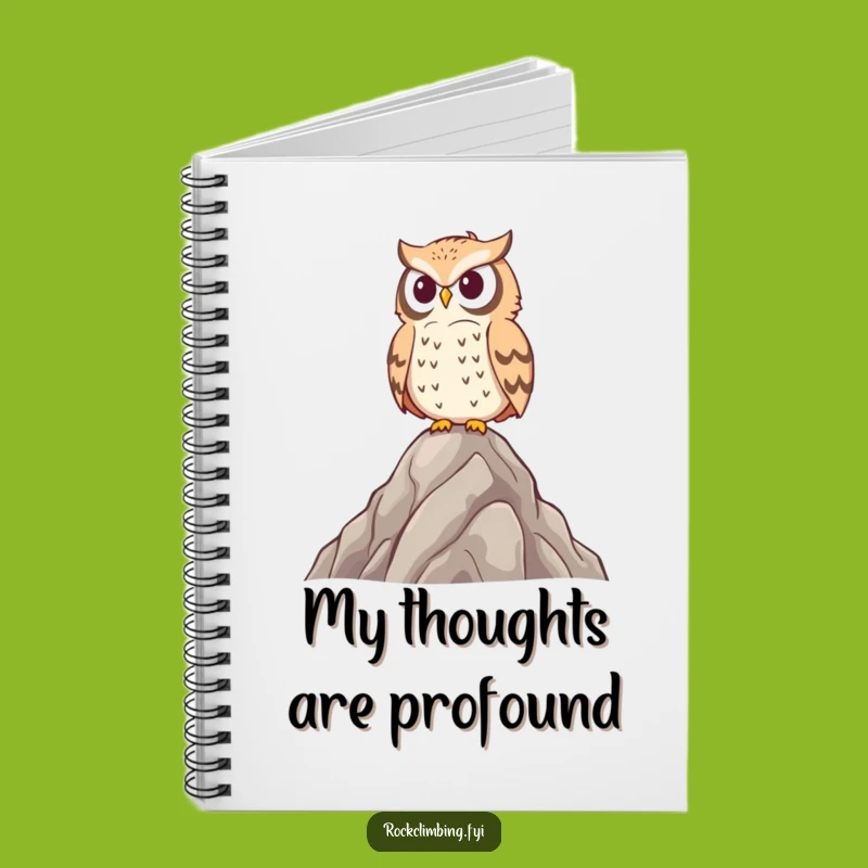 Funny Wise Owl Peak Surveyor Notebook - Perfect for Jotting Down Funny Thoughts