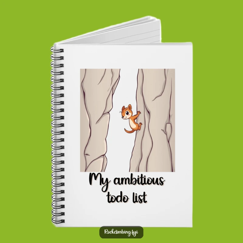 Funny Squirrel Cliff Conqueror Notebook: Hilarious Journal for Adventurous Ideas