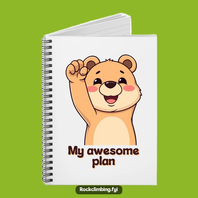 Funny Bear Climber Notebook: Jot Down Your Adventures - A Practical Funny Gift