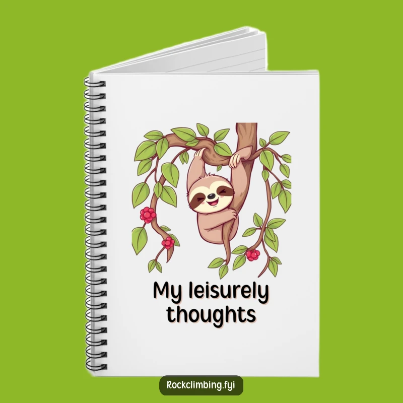 Funny Sloth Dangle Notebook - Jot Down Your Relaxed Thoughts