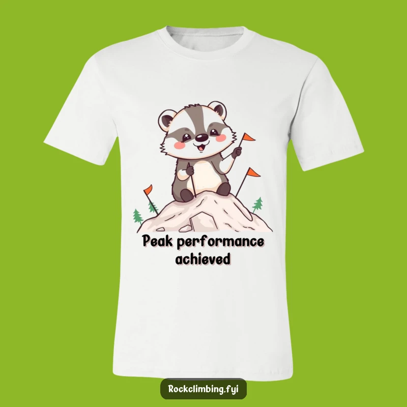 Funny Badger Summit T-Shirt: Conquer Your Goals with This Hilarious Explorer Tee