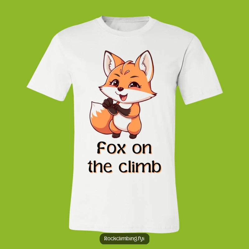 Funny Fox Climber T-Shirt - Hilarious Outdoor Adventure Tee for Hikers