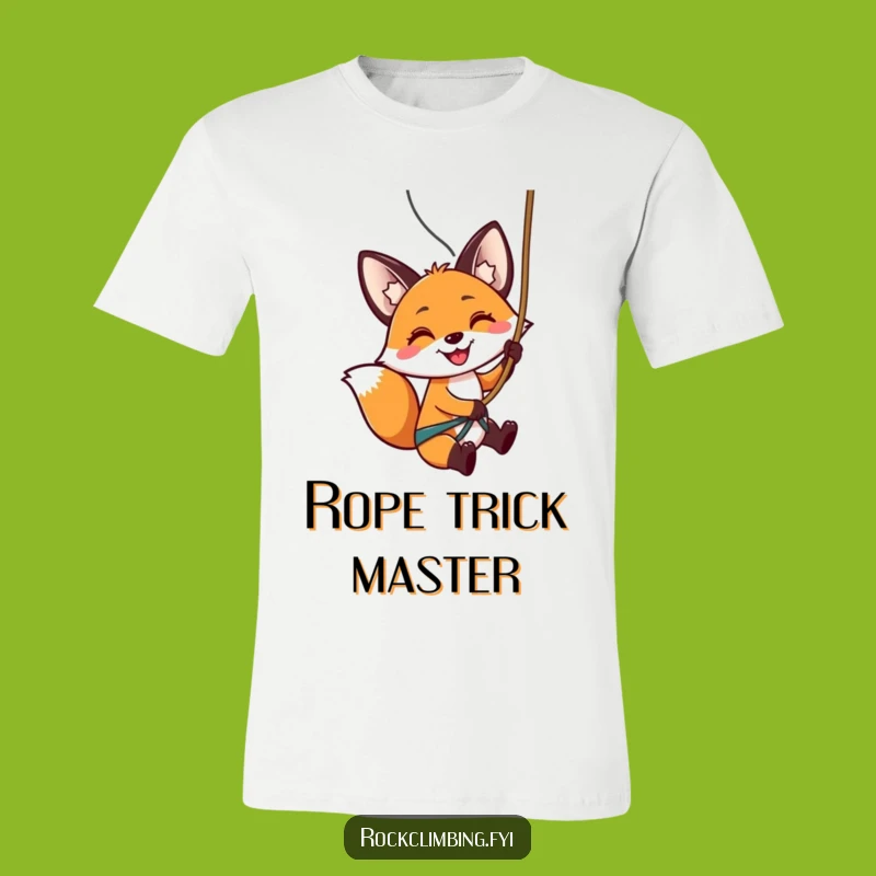 Funny Fox Rappelling T-Shirt: Thrilling Descent, Great Humorous Gift