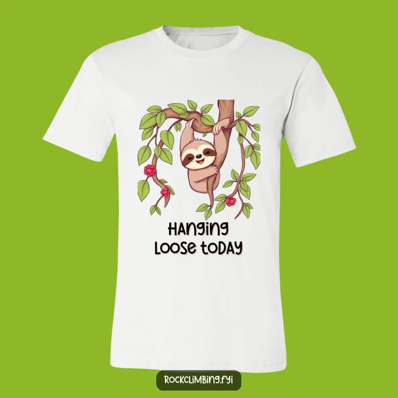 Funny Sloth Dangle Tee - Happy Relaxation & Chill Vibes