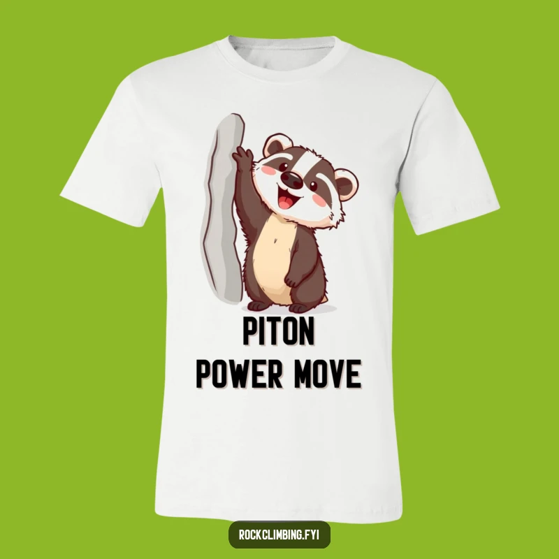 Funny Badger Climbing T-Shirt: Hilarious Outdoor Explorer Apparel