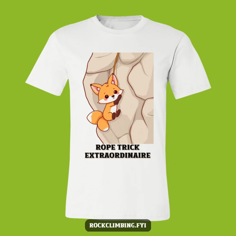 Funny Fox Dangling T-Shirt: Hilarious & Playful Outdoor Fun Apparel