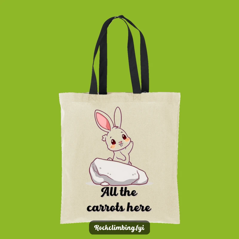 Funny Rabbit Climbing Tote Bag: Carry Your Essentials with Hilarious Style