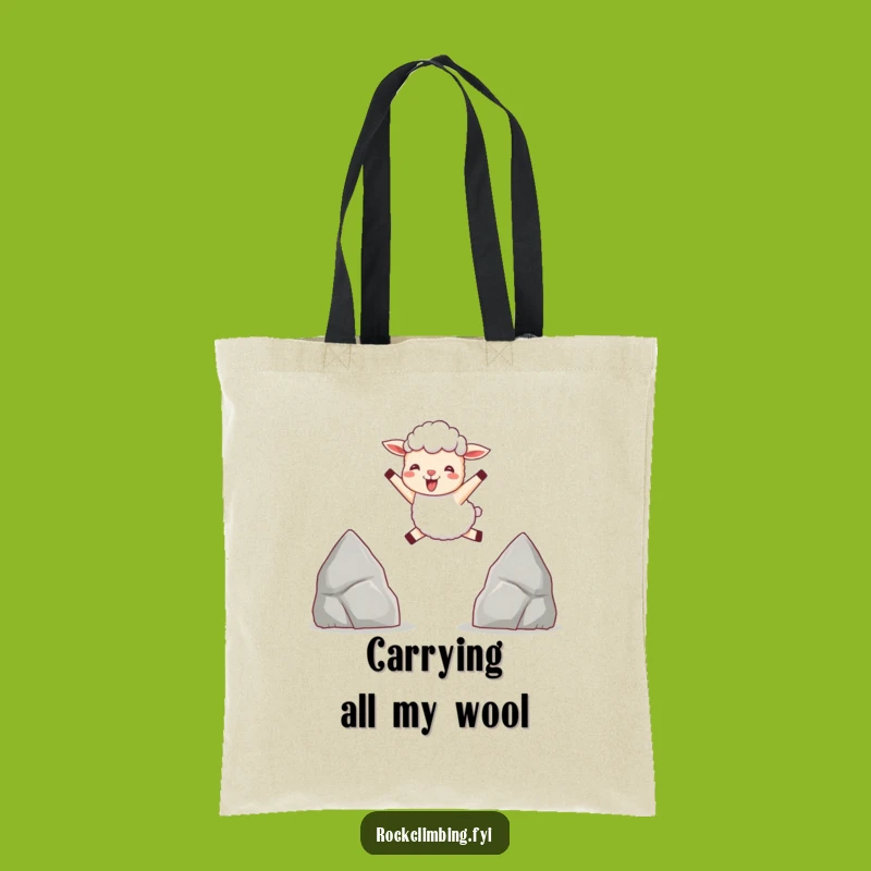 Funny Sheep Leaping Tote Bag: Everyday Fun, Eco-Friendly Humorous Gift