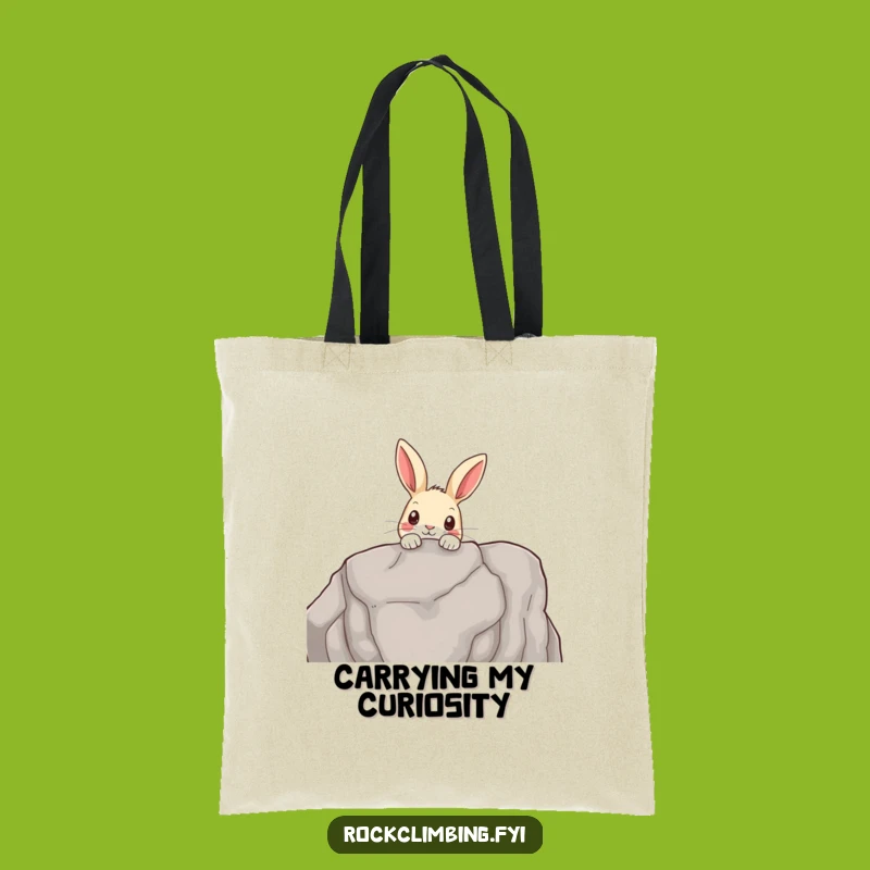 Funny Curious Rabbit Tote Bag: Carry Your Essentials with a Peek of Adventure Gift