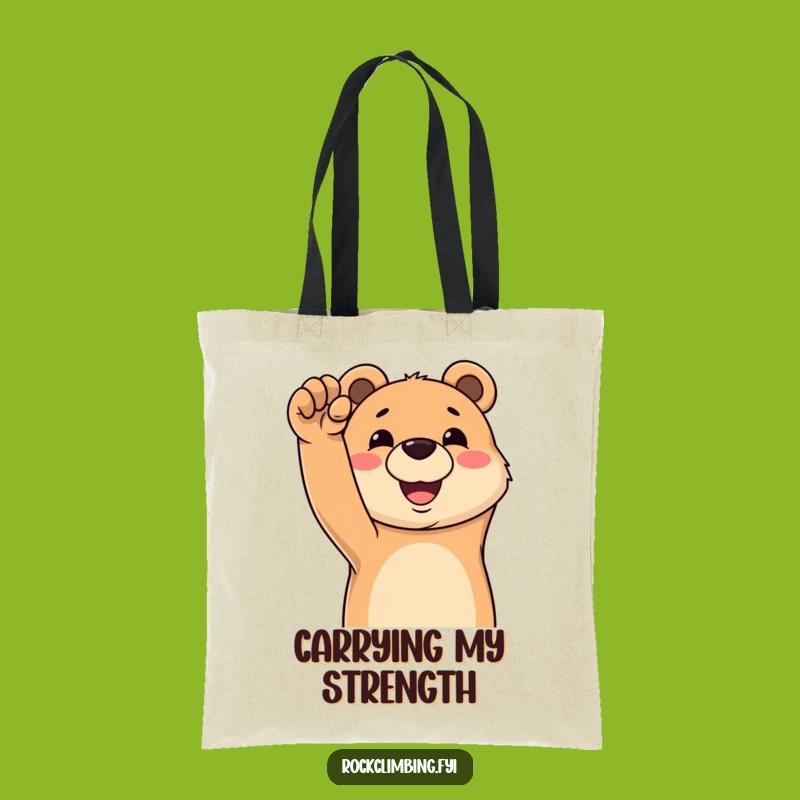 Funny Bear Climber Tote Bag: Carry Your Adventure - A Practical Funny Gift
