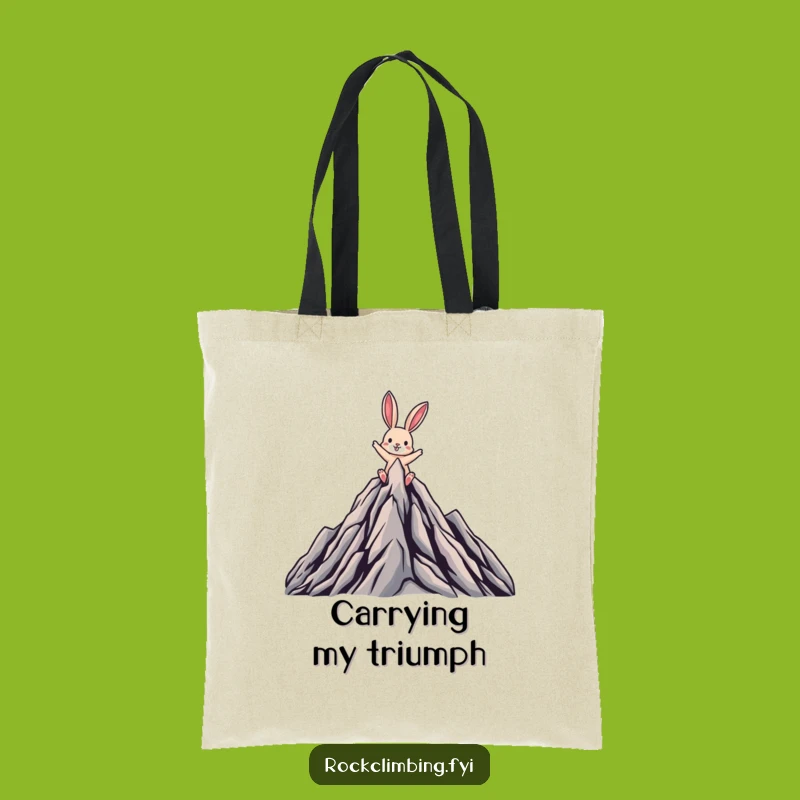 Funny Rabbit Summit Tote Bag - Adventure Conqueror Carry-All, Gift