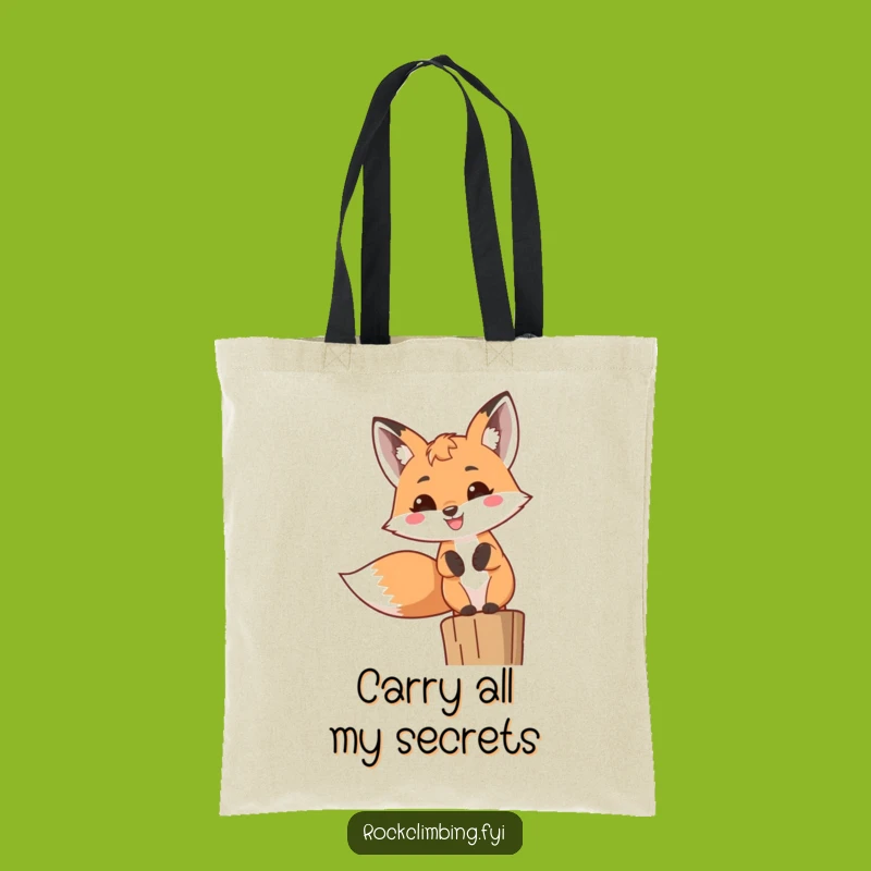 Funny Fox Grin Tote Bag: Cheerful Woodland Accessory, Perfect Funny Gift!