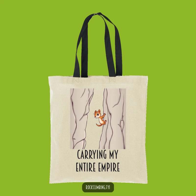 Funny Squirrel Cliff Conqueror Tote Bag: Hilarious and Practical Adventure Carryall