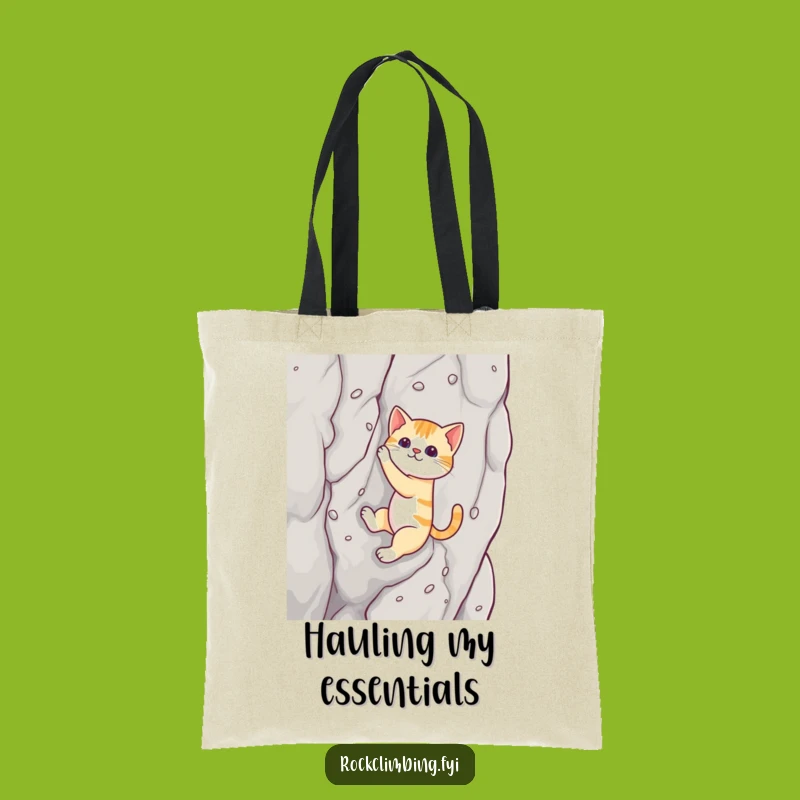 Funny Cat Climber Tote Bag: Carry Your Essentials with Hilarious Feline Flair