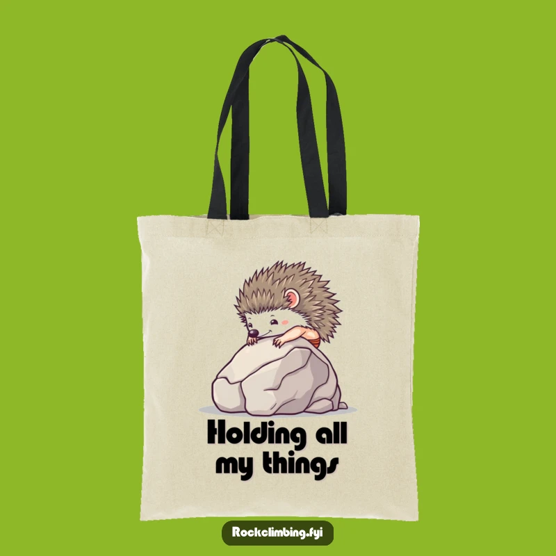 Funny Hedgehog Climber Tote Bag - Carry Your Grip with Style