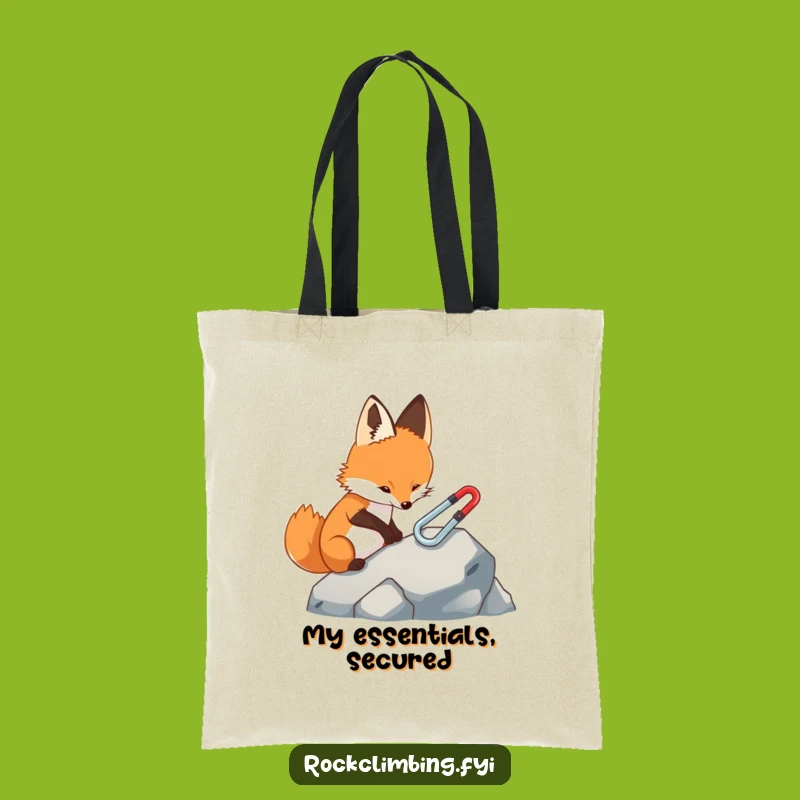 Funny Fox Climbing Carabiner Tote Bag: Hilarious and Practical Gear Carrier